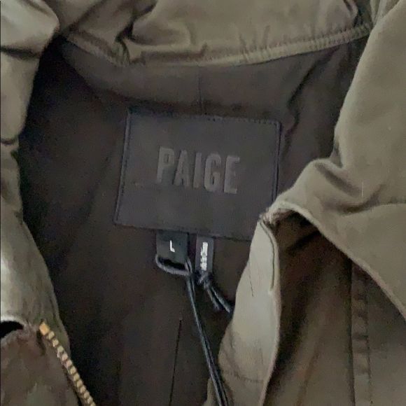 PAIGE Aubree Cropped ZIP-Front Green Jacket L NWT - Picture 8 of 11